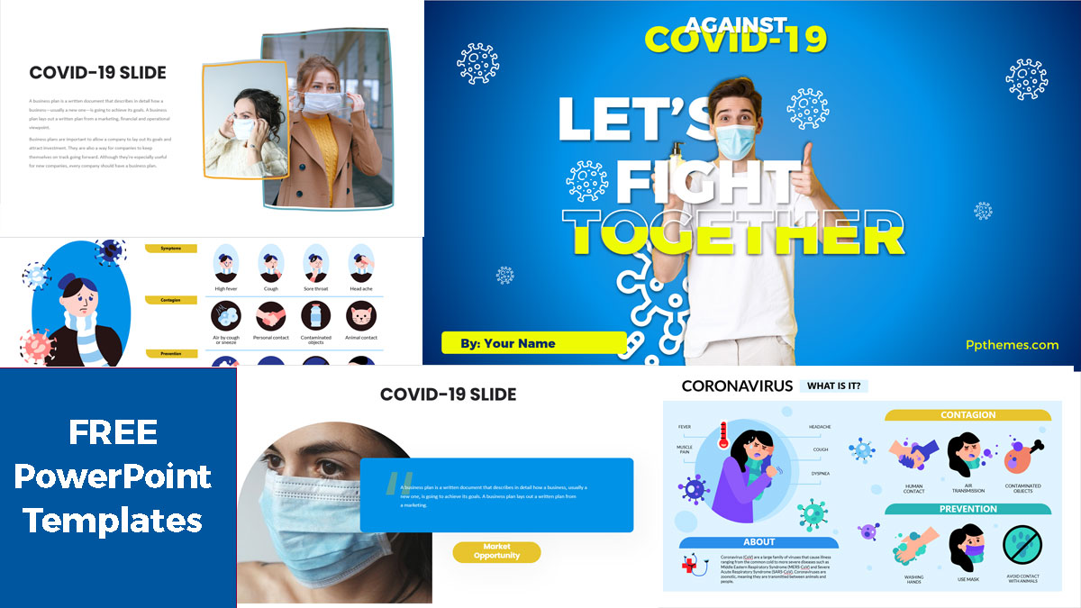 Against COVID-19 powerpoint templates