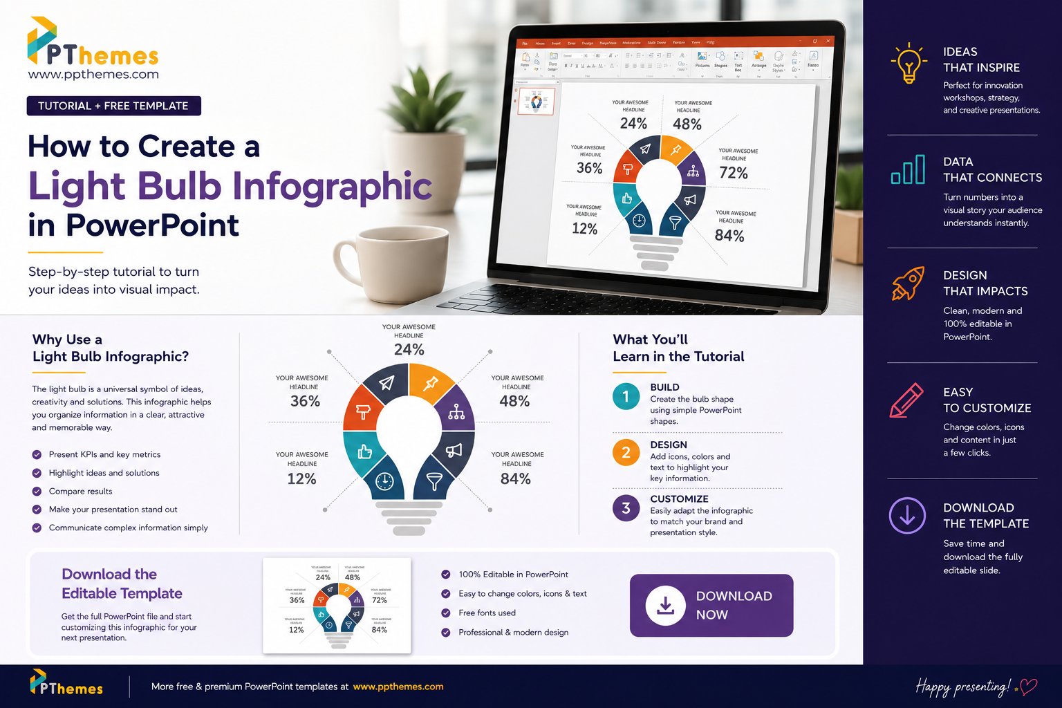 Light Bulb Infographic PPT