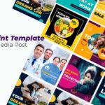 Preview fashion and beauty powerpoint templates for social medias post