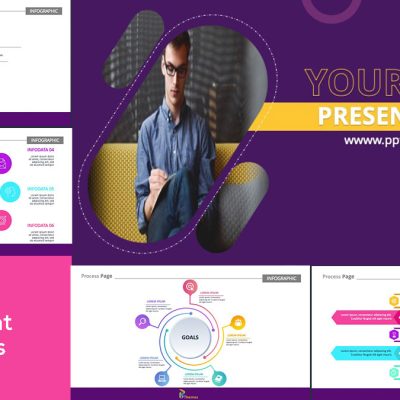 Free Dark PowerPoint Template with Animated Infographics | PPThemes