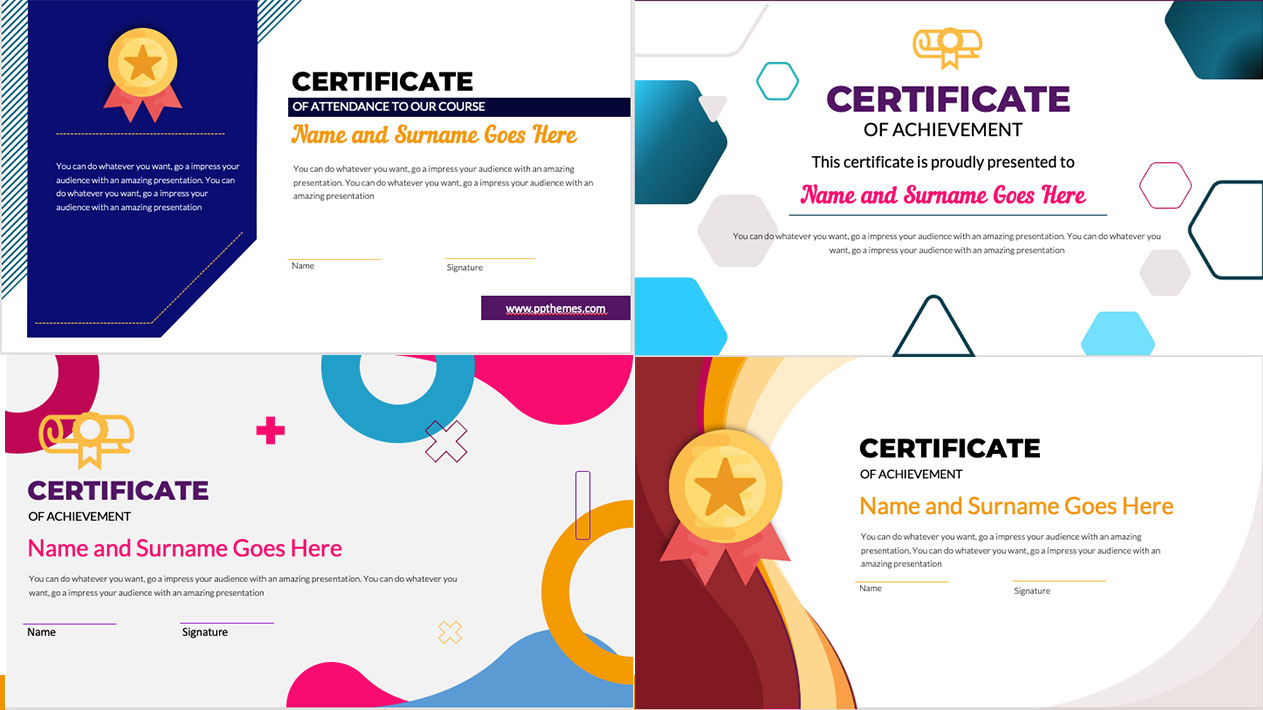 Creative Certificate & Diploma Powerpoint Template