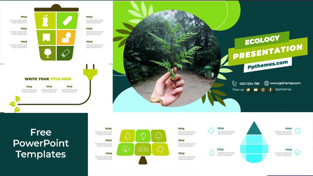 Free animated ecology powerpoint template