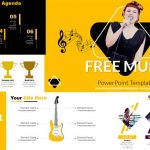 Free music powerpoint template preview