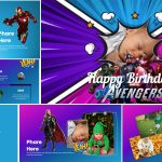 Avengers Birthday PowerPoint Templates by ppthemes