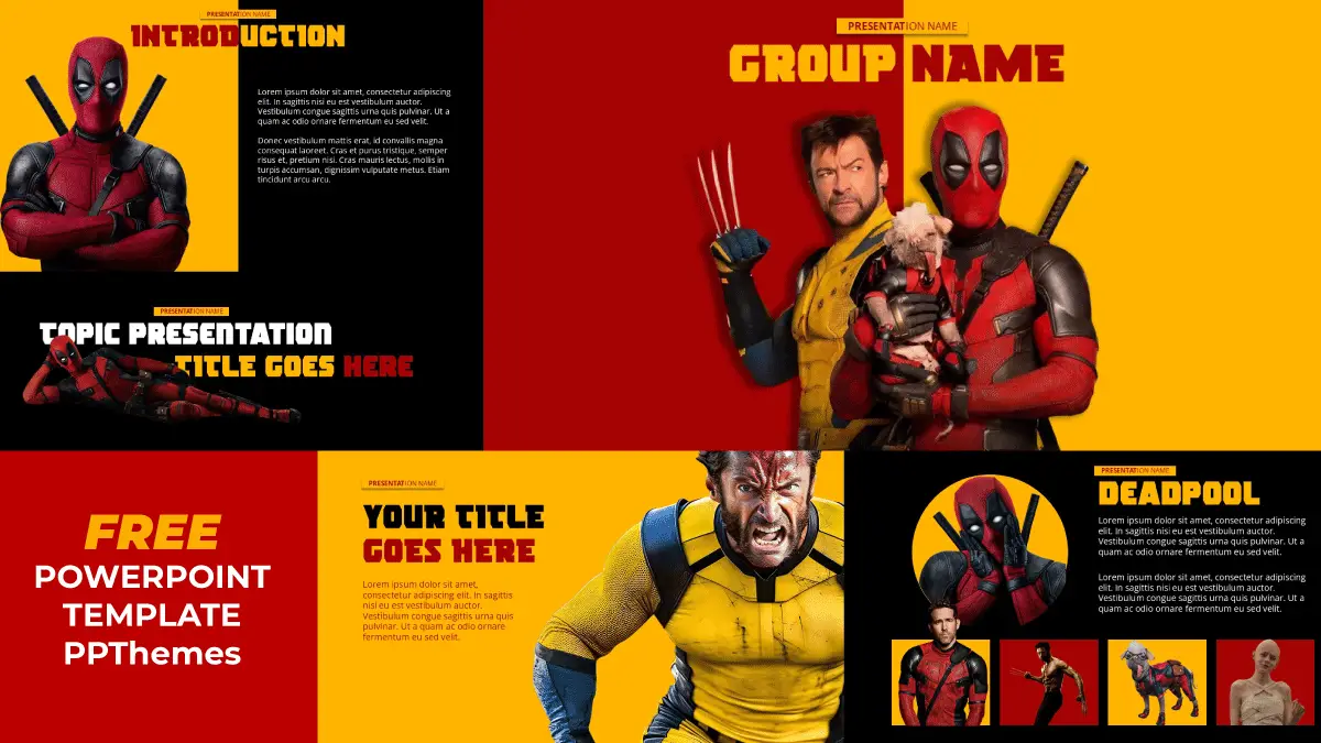 Deadpool & Wolverine-Inspired PowerPoint Template