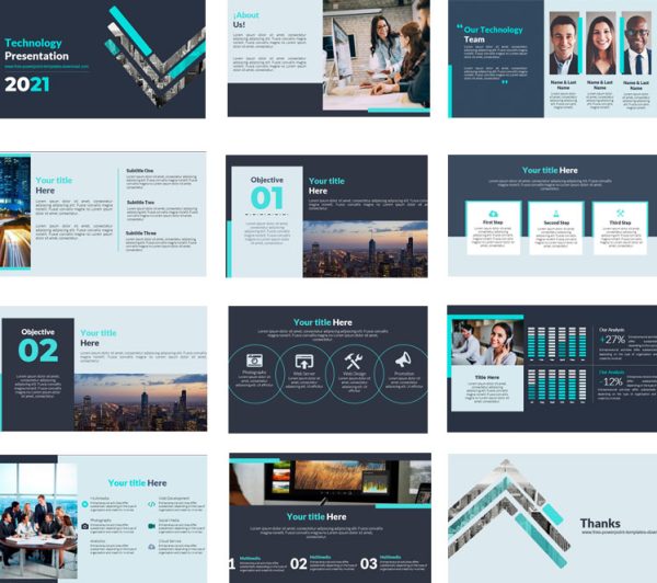 FREE Professional Information Technology PowerPoint Templates 2021 