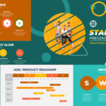 start up template presentation with infographics in powerpoint