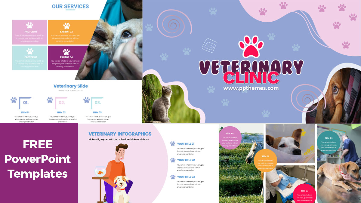 Veterinary Cliclin PowerPoint Templates Presentation